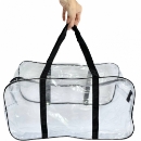 Set geantă maternitate transparentă cu detalii negre – 3 bucăți (7)